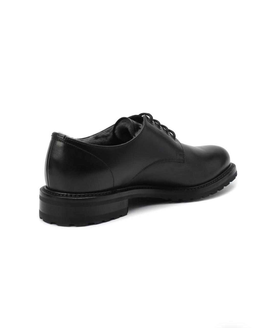 PRADA Черные кожаные низкие ботинки, фото 4