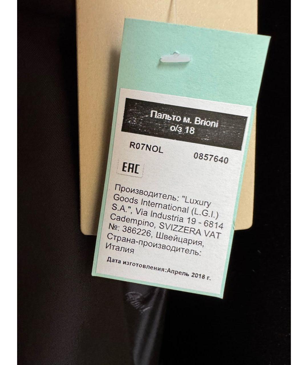 BRIONI Антрацитовое кашемировое пальто, фото 6