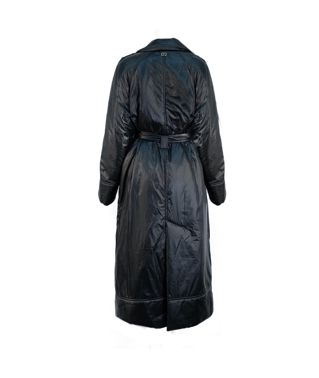 TWIN-SET Черный полиэстеровый тренч/плащ, фото 2