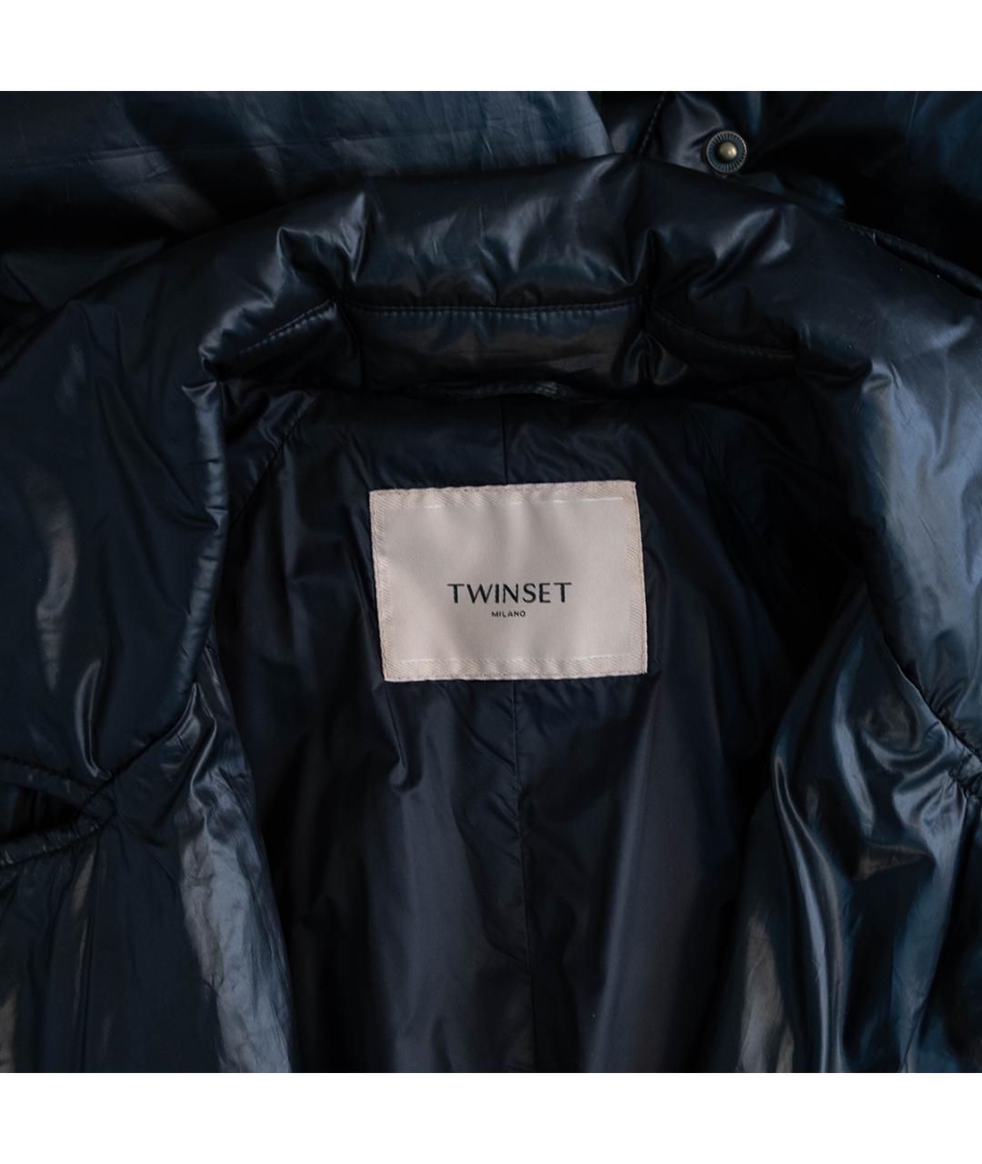 TWIN-SET Черный полиэстеровый тренч/плащ, фото 3