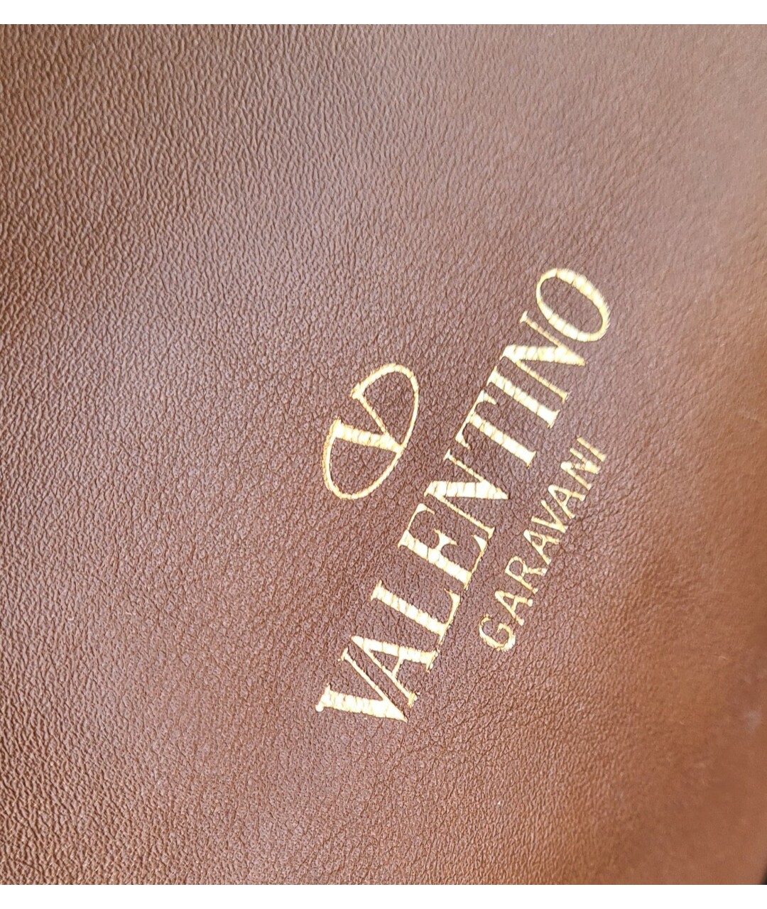 VALENTINO GARAVANI Коричневая кожаная сумка тоут, фото 8
