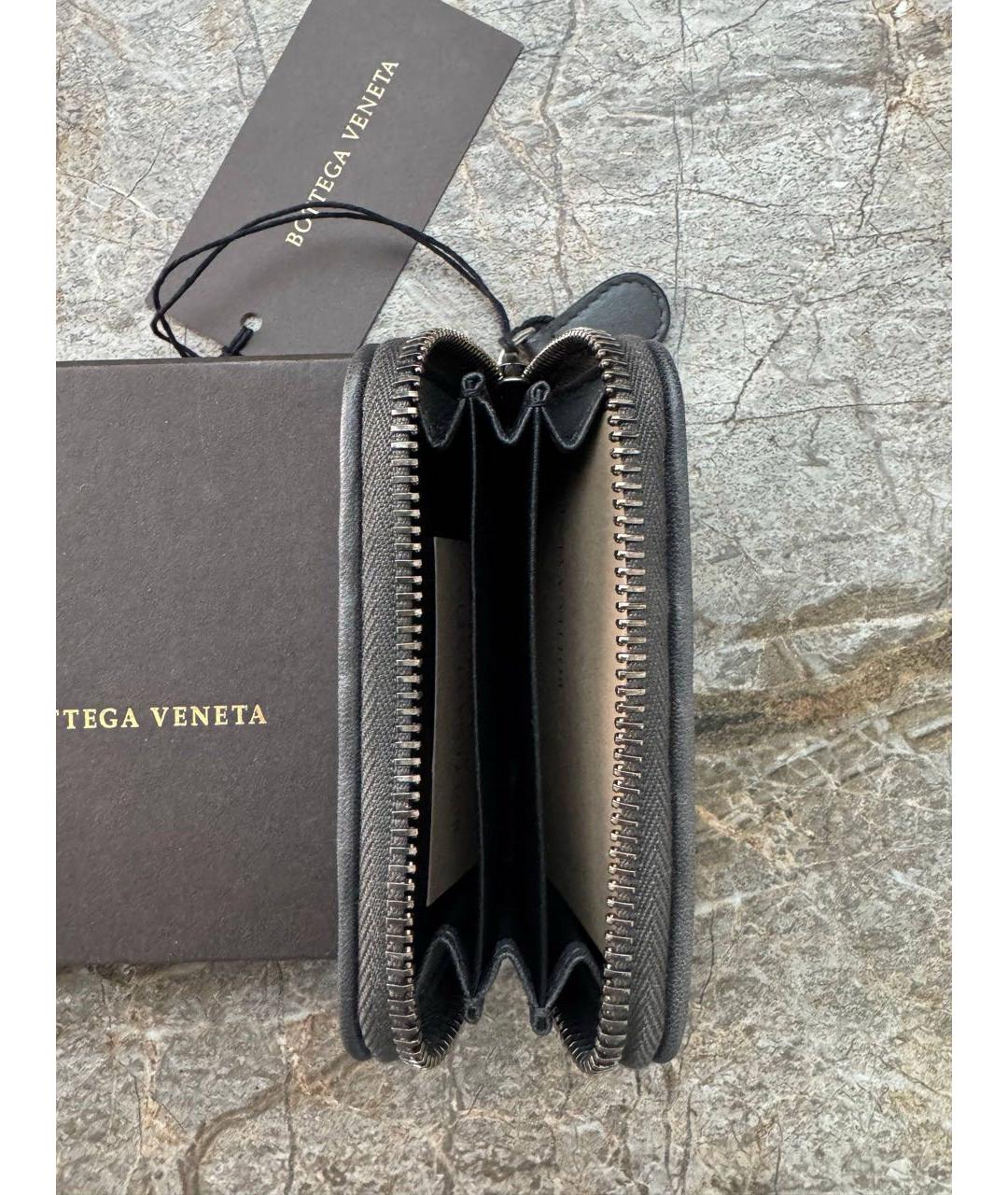 BOTTEGA VENETA Серый кожаный кардхолдер, фото 4
