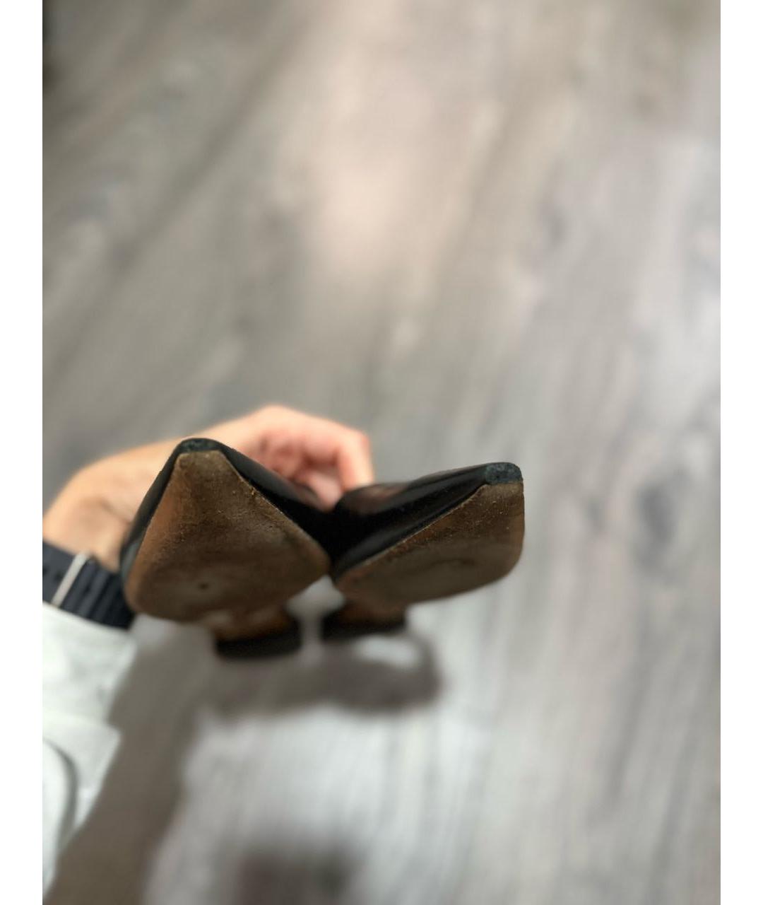 CHRISTIAN DIOR Черные кожаные балетки, фото 7