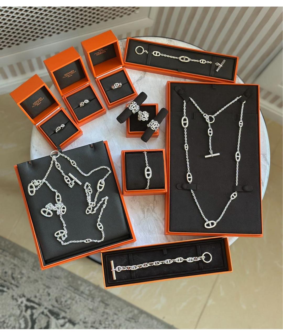 HERMES Серебряное серебряное кольцо, фото 3