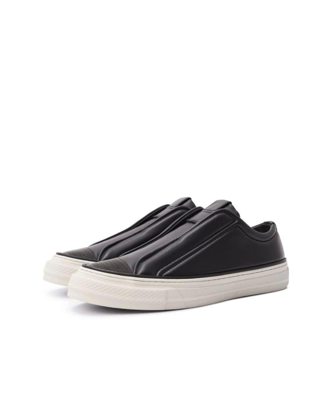 BRUNELLO CUCINELLI Коричневые кожаные слипоны, фото 3