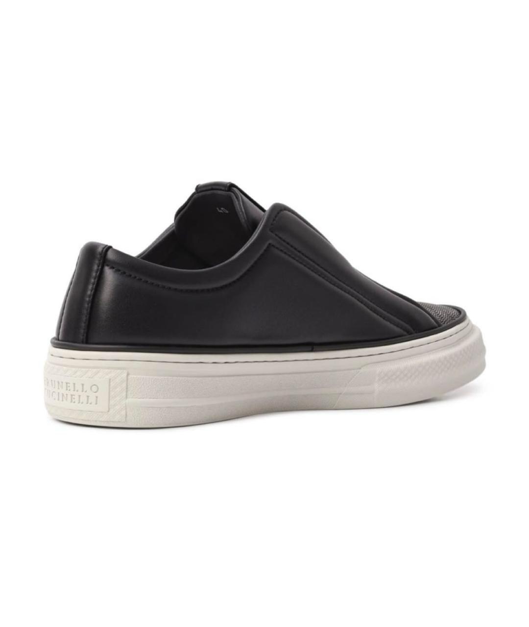 BRUNELLO CUCINELLI Коричневые кожаные слипоны, фото 4