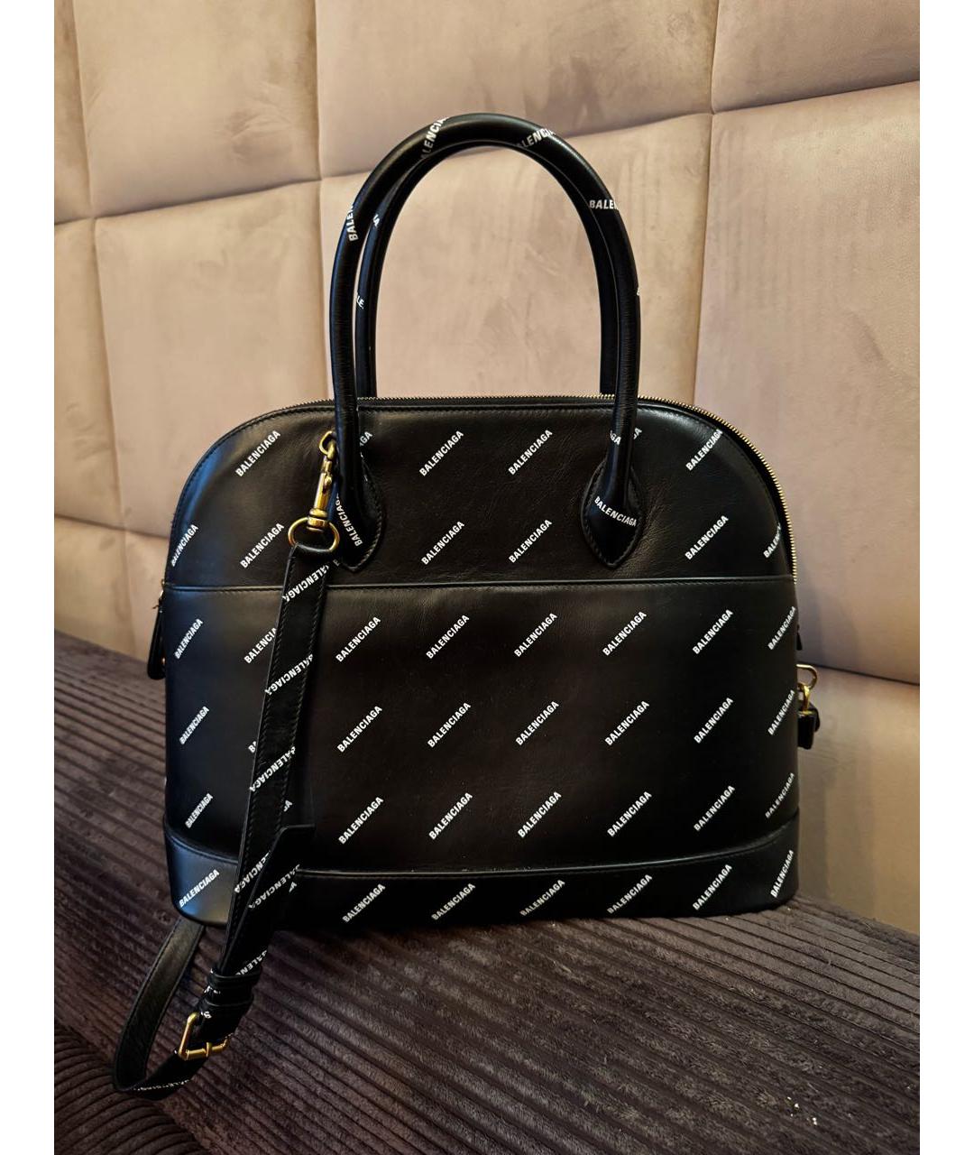 BALENCIAGA Черная кожаная сумка с короткими ручками, фото 3