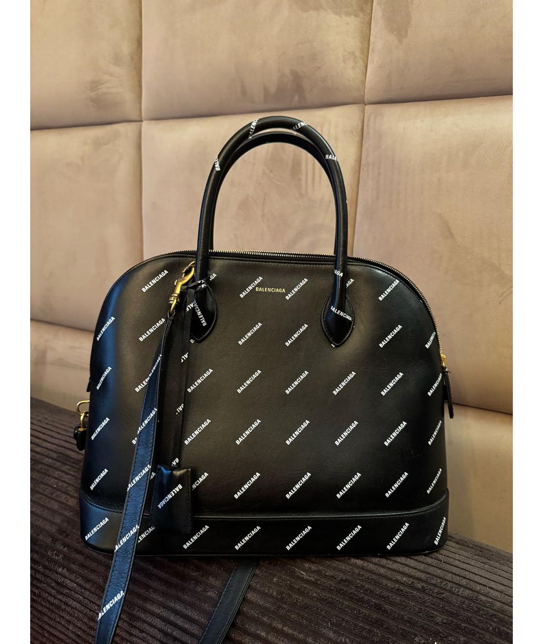 BALENCIAGA Черная кожаная сумка с короткими ручками, фото 5