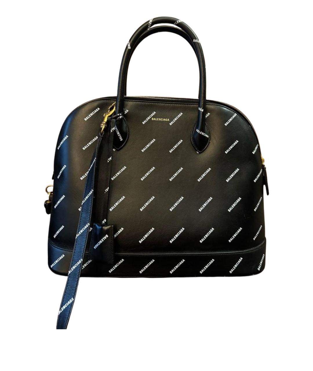 BALENCIAGA Черная кожаная сумка с короткими ручками, фото 6
