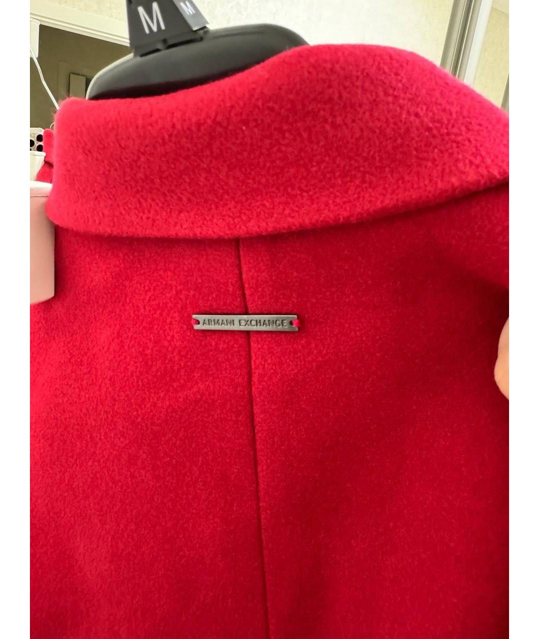 ARMANI EXCHANGE Красное кашемировое пальто, фото 7