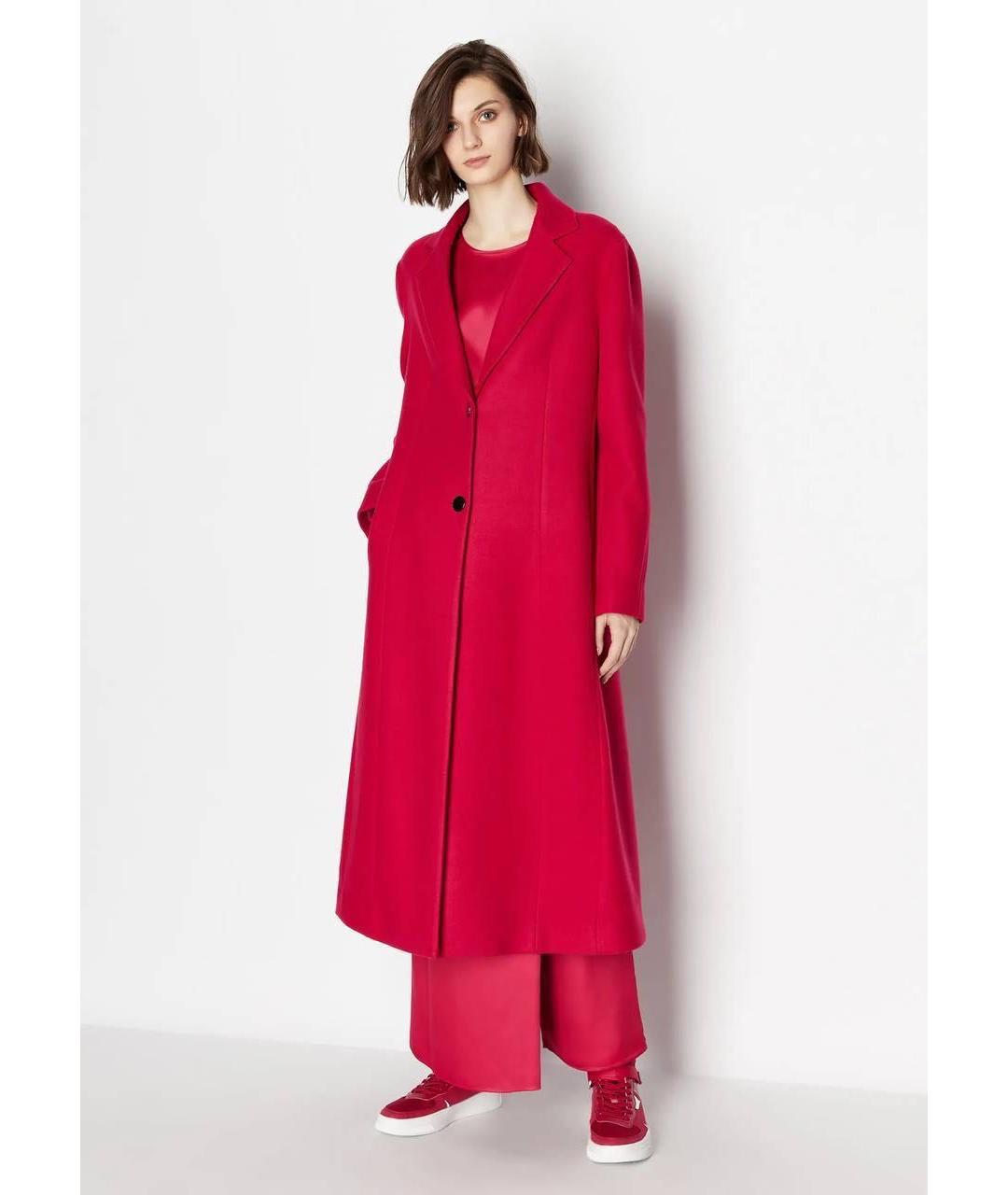ARMANI EXCHANGE Красное кашемировое пальто, фото 2