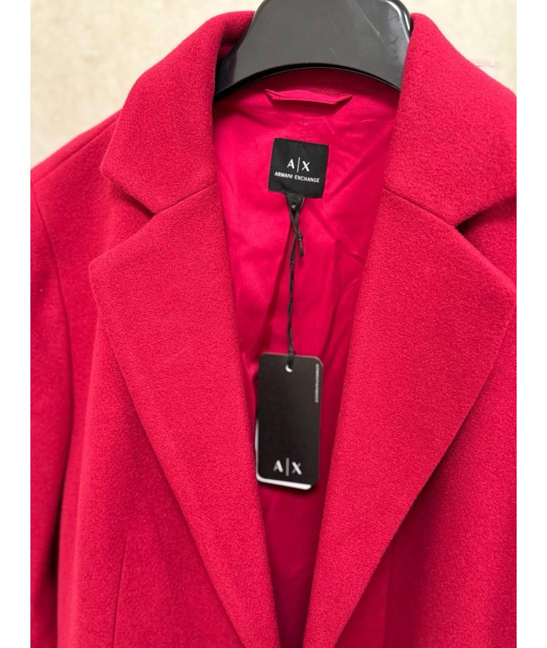 ARMANI EXCHANGE Красное кашемировое пальто, фото 8