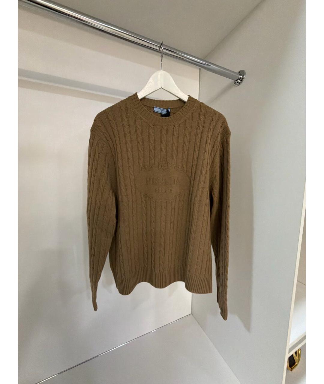 PRADA Коричневый кашемировый джемпер / свитер, фото 7