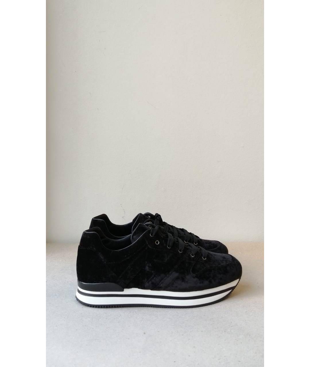 HOGAN Черные бархатные кроссовки, фото 4