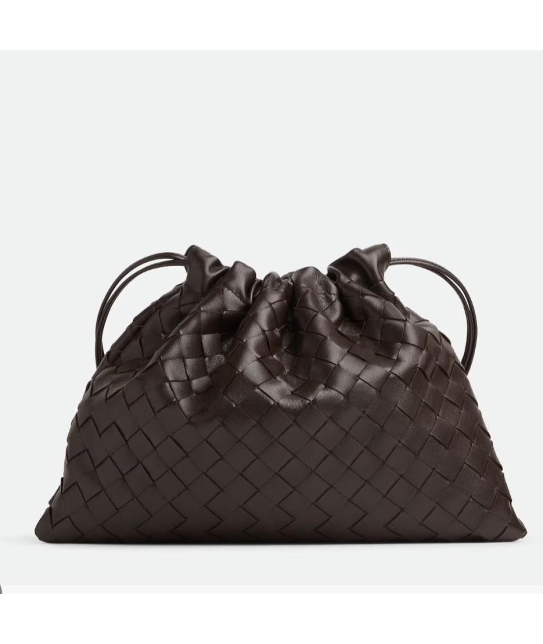 BOTTEGA VENETA Коричневая кожаная сумка через плечо, фото 4