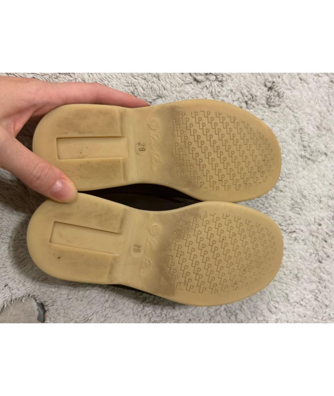 LORO PIANA Темно-синие замшевые лоферы/мокасины, фото 3