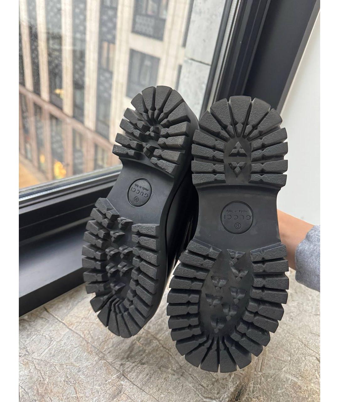 GUCCI Черные кожаные лоферы, фото 5