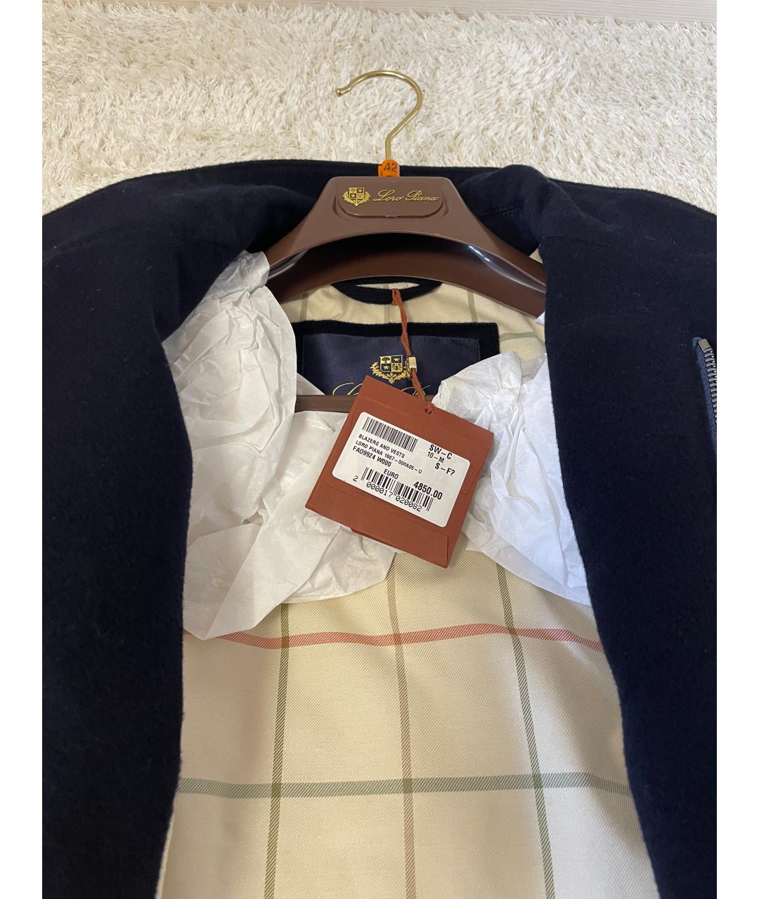 LORO PIANA Темно-синее кашемировое пальто, фото 3