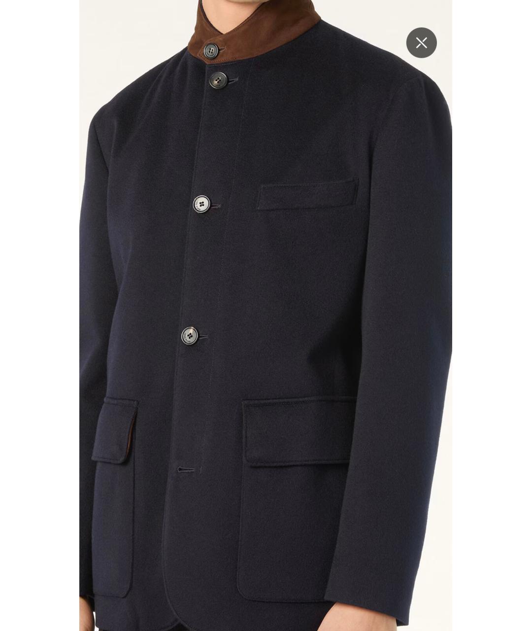 LORO PIANA Темно-синее кашемировое пальто, фото 6