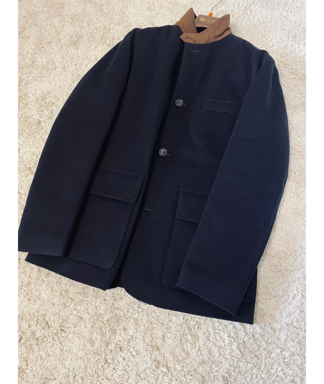LORO PIANA Темно-синее кашемировое пальто, фото 5