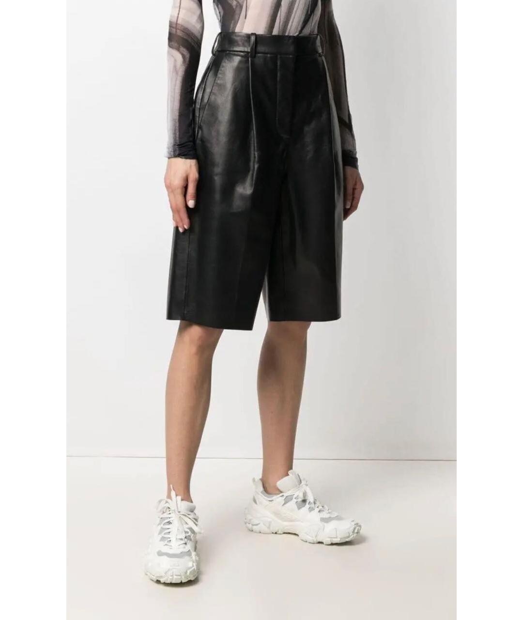 ACNE STUDIOS Черные кожаные прямые брюки, фото 2