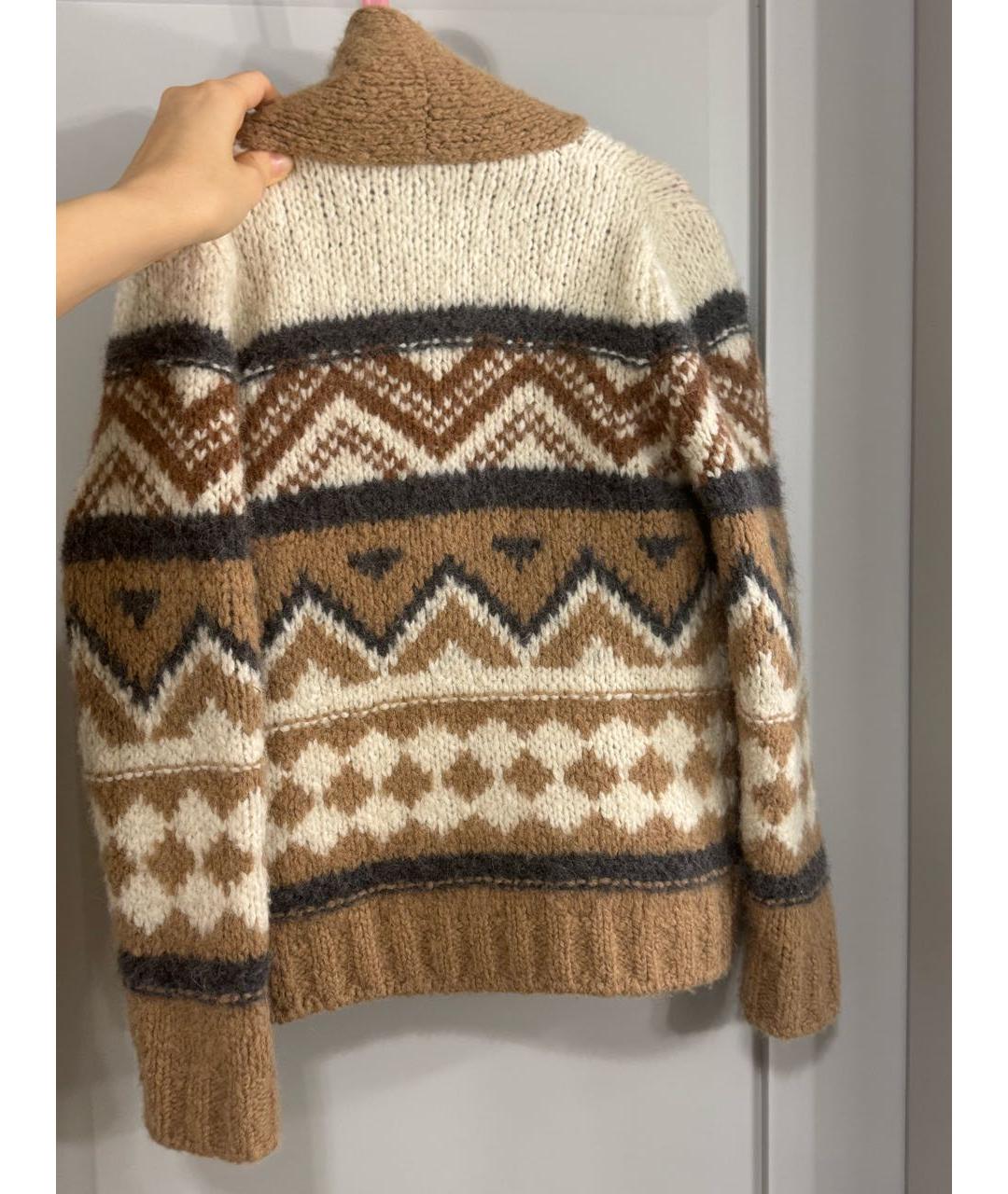 BRUNELLO CUCINELLI Бежевый шерстяной жакет / жилет, фото 2