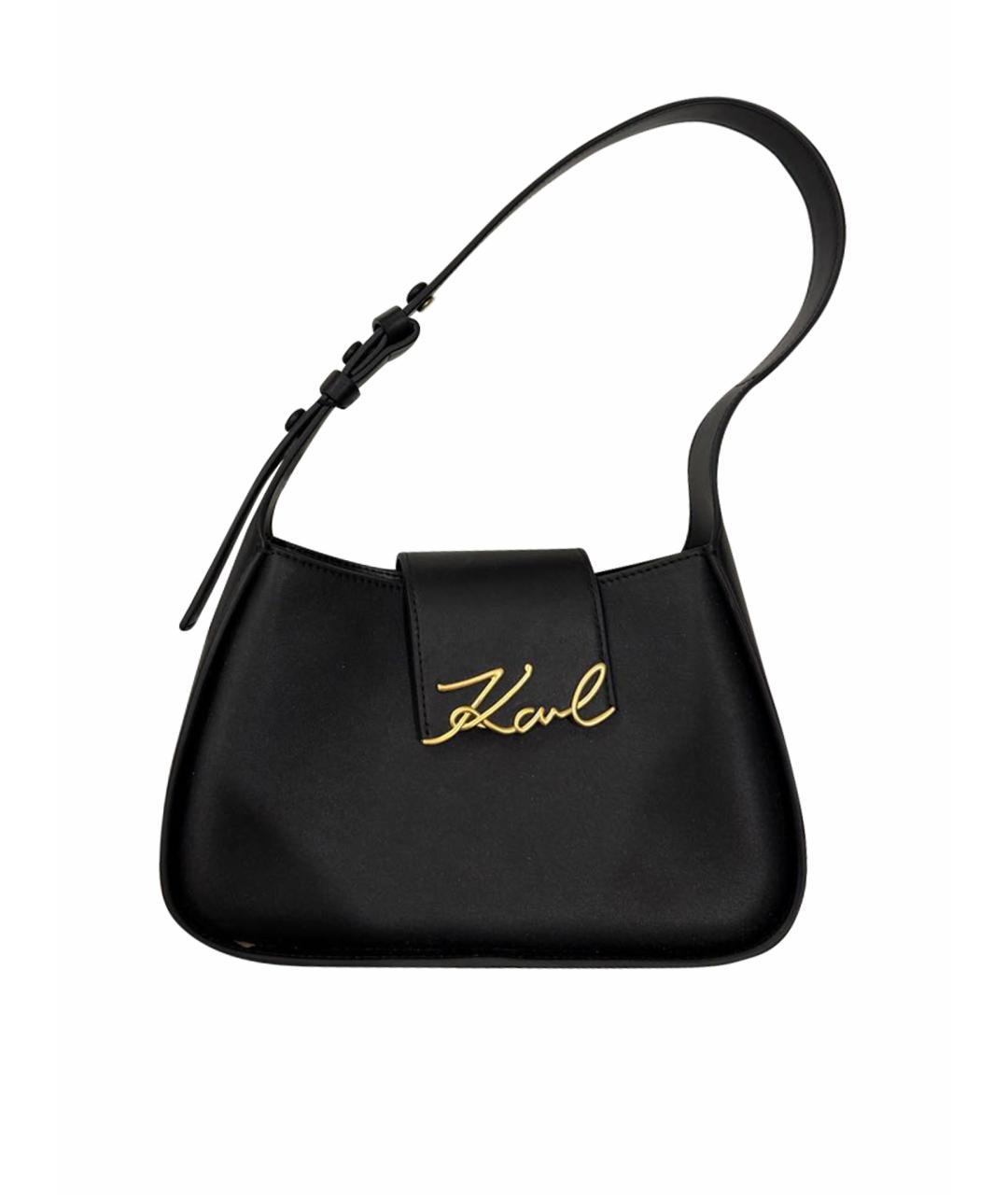 KARL LAGERFELD Черная сумка с короткими ручками из искусственной кожи, фото 1
