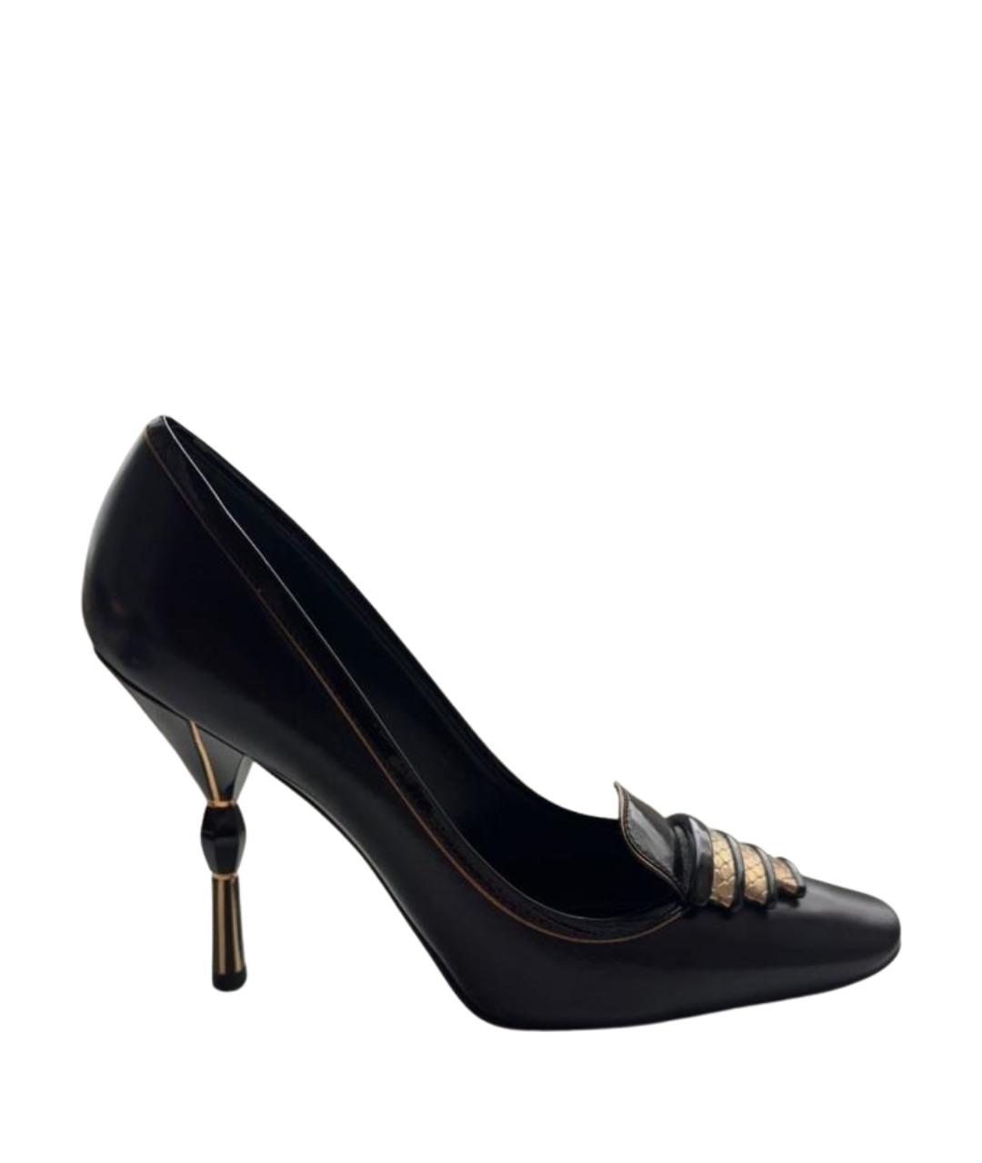 LOUIS VUITTON Черные кожаные туфли, фото 1