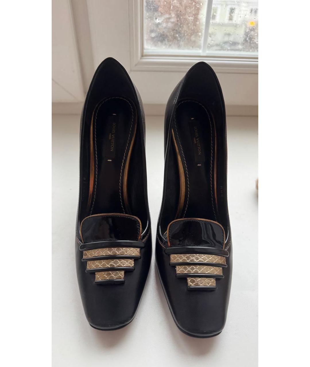 LOUIS VUITTON Черные кожаные туфли, фото 2