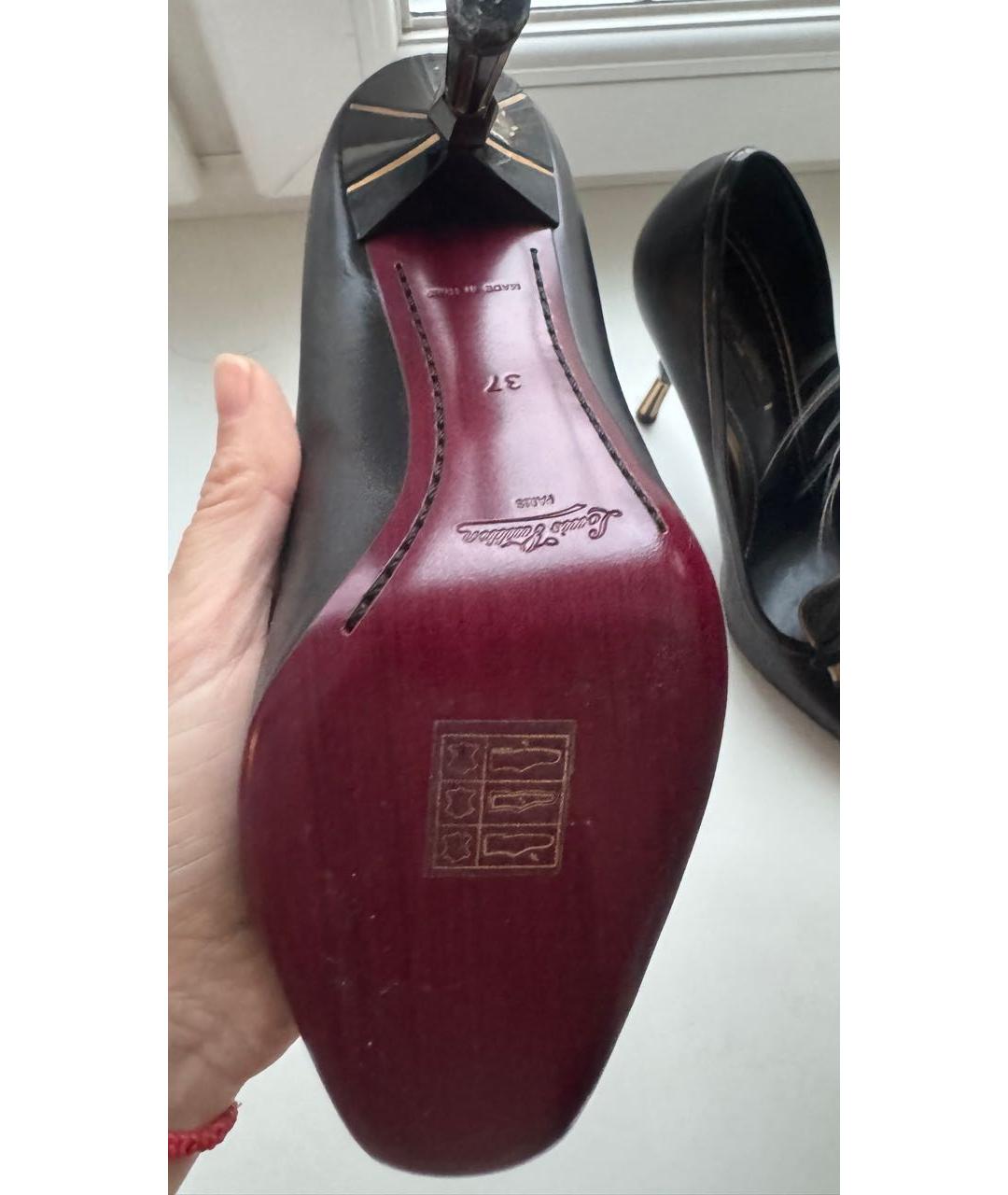 LOUIS VUITTON Черные кожаные туфли, фото 5