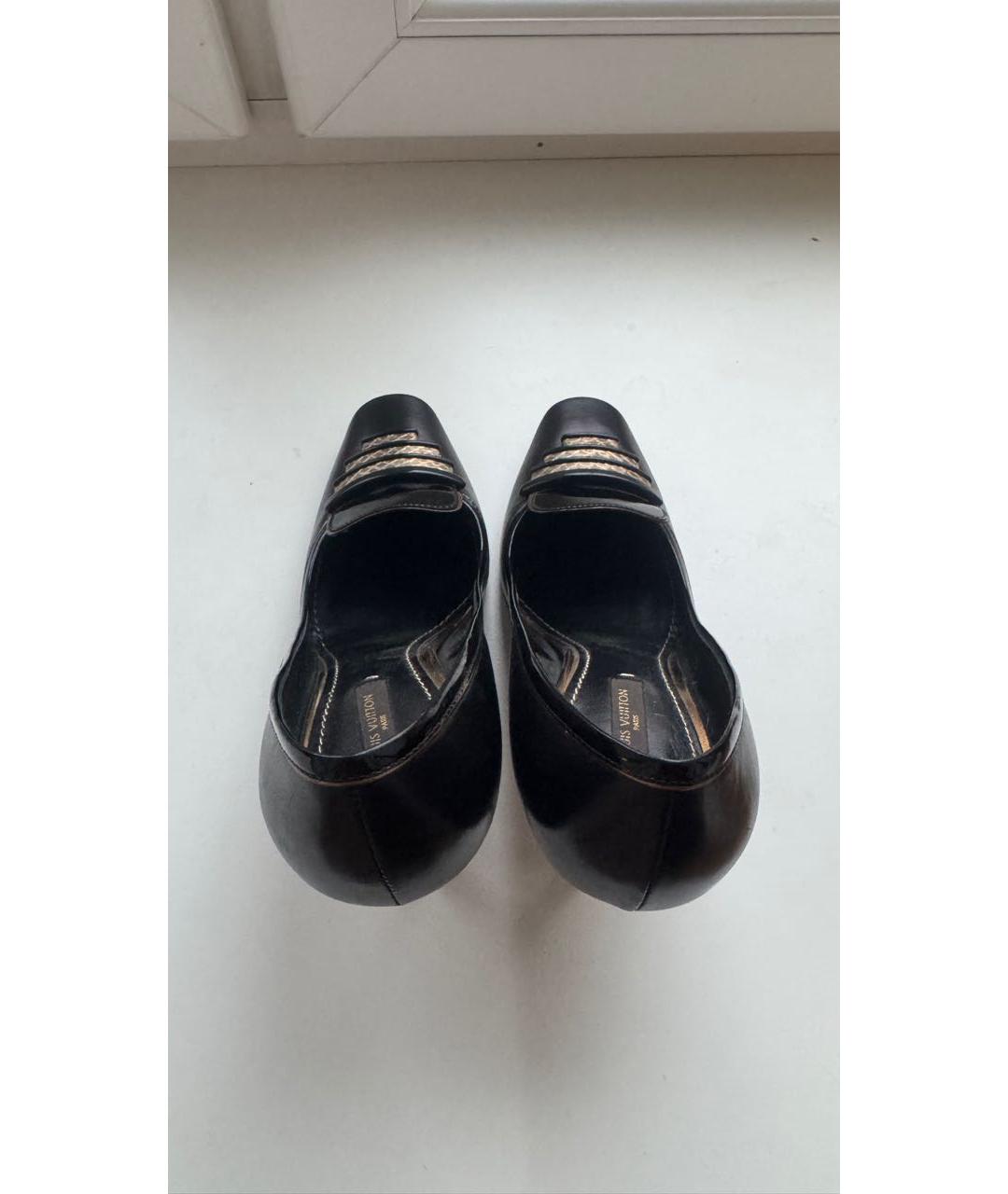 LOUIS VUITTON Черные кожаные туфли, фото 3