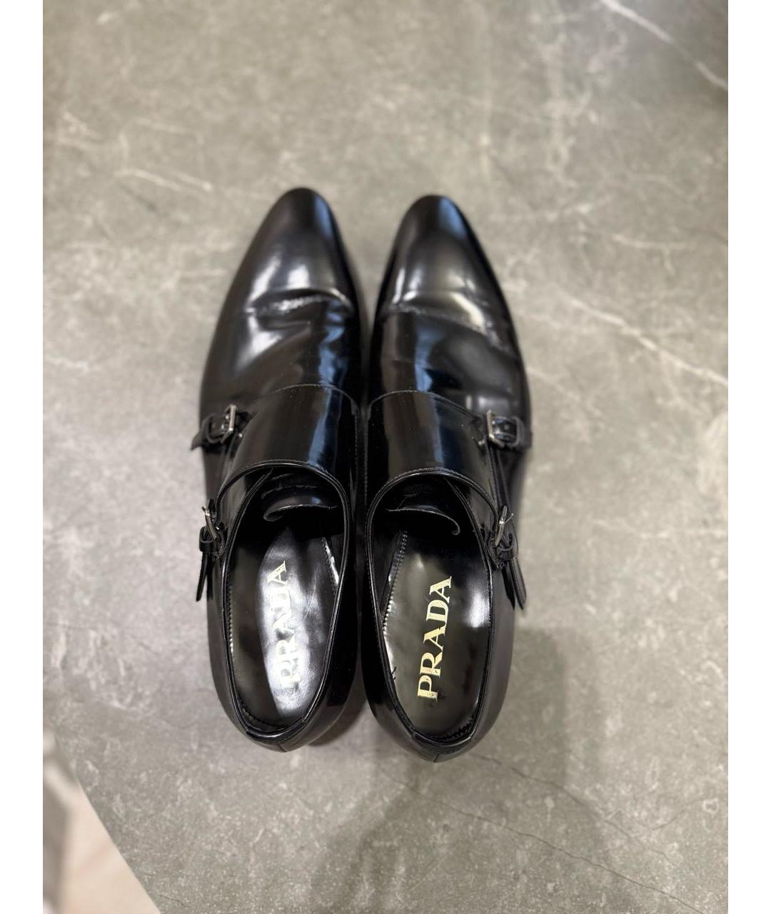 PRADA Черные кожаные туфли, фото 3