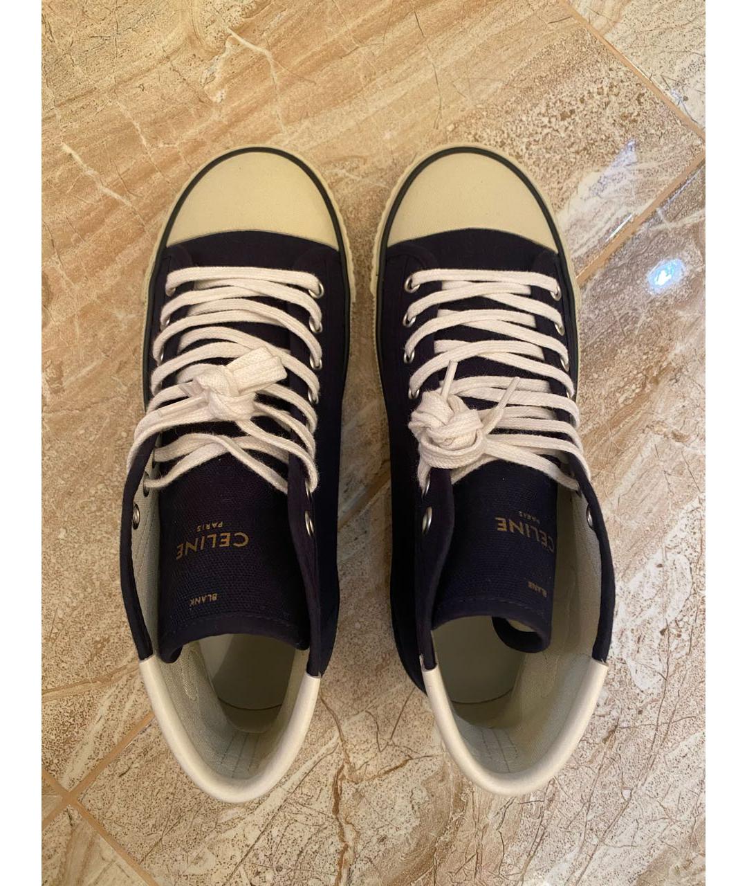 CELINE Синие текстильные кеды, фото 3