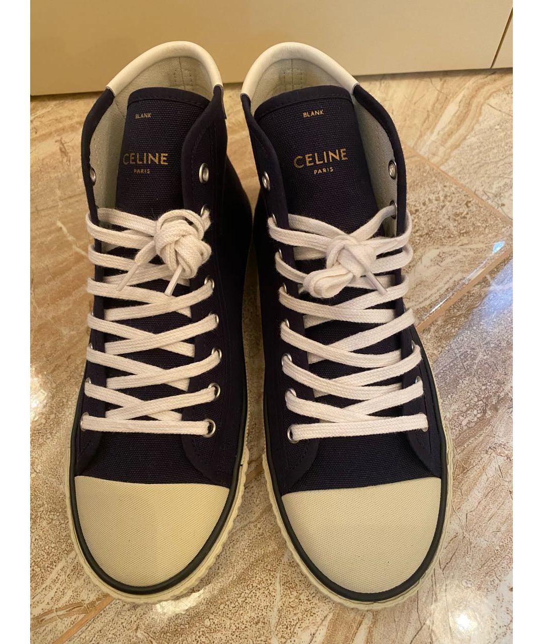 CELINE Синие текстильные кеды, фото 2