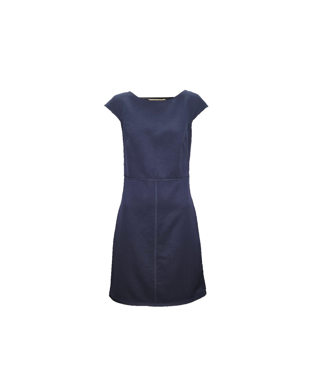 BOTTEGA VENETA Синее шерстяное повседневное платье, фото 1