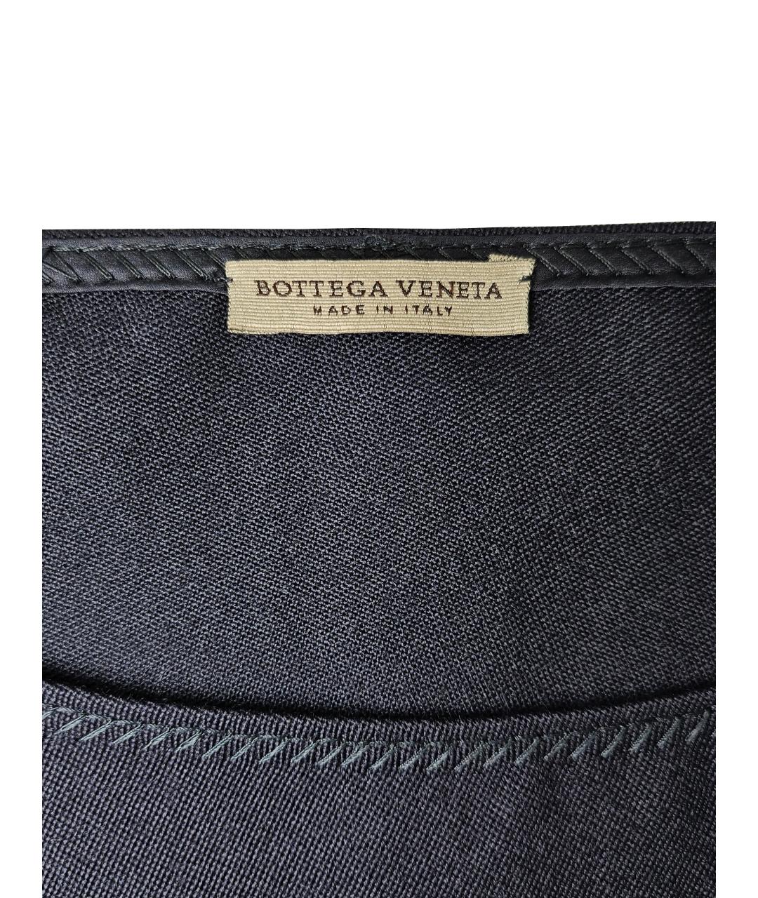 BOTTEGA VENETA Синее шерстяное повседневное платье, фото 4