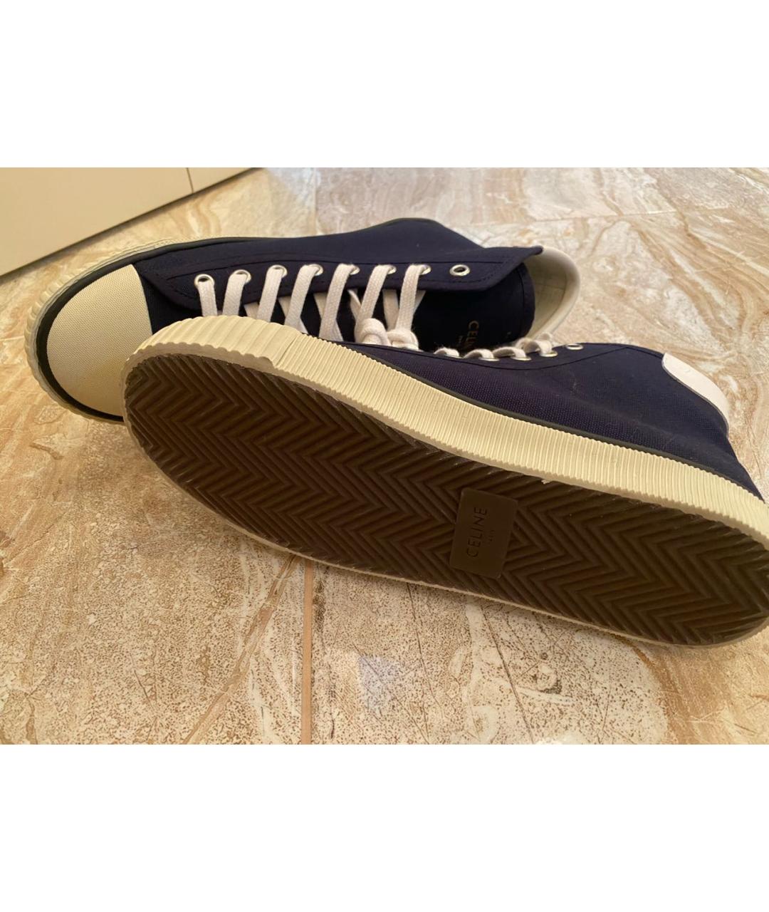 CELINE Синие текстильные кеды, фото 6