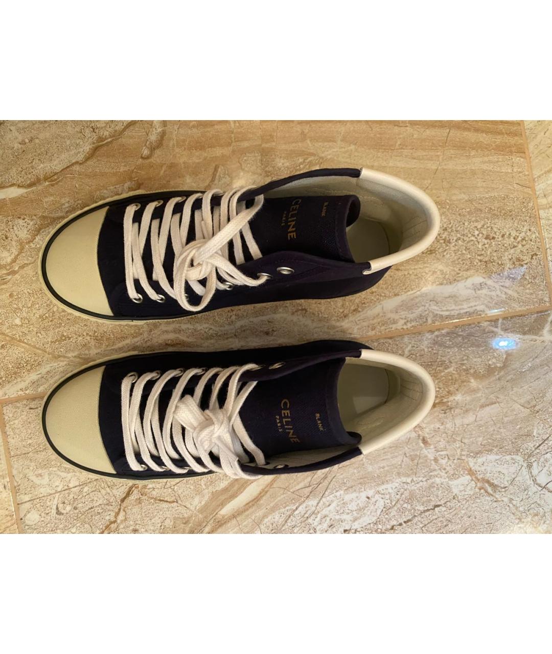 CELINE Синие текстильные кеды, фото 7