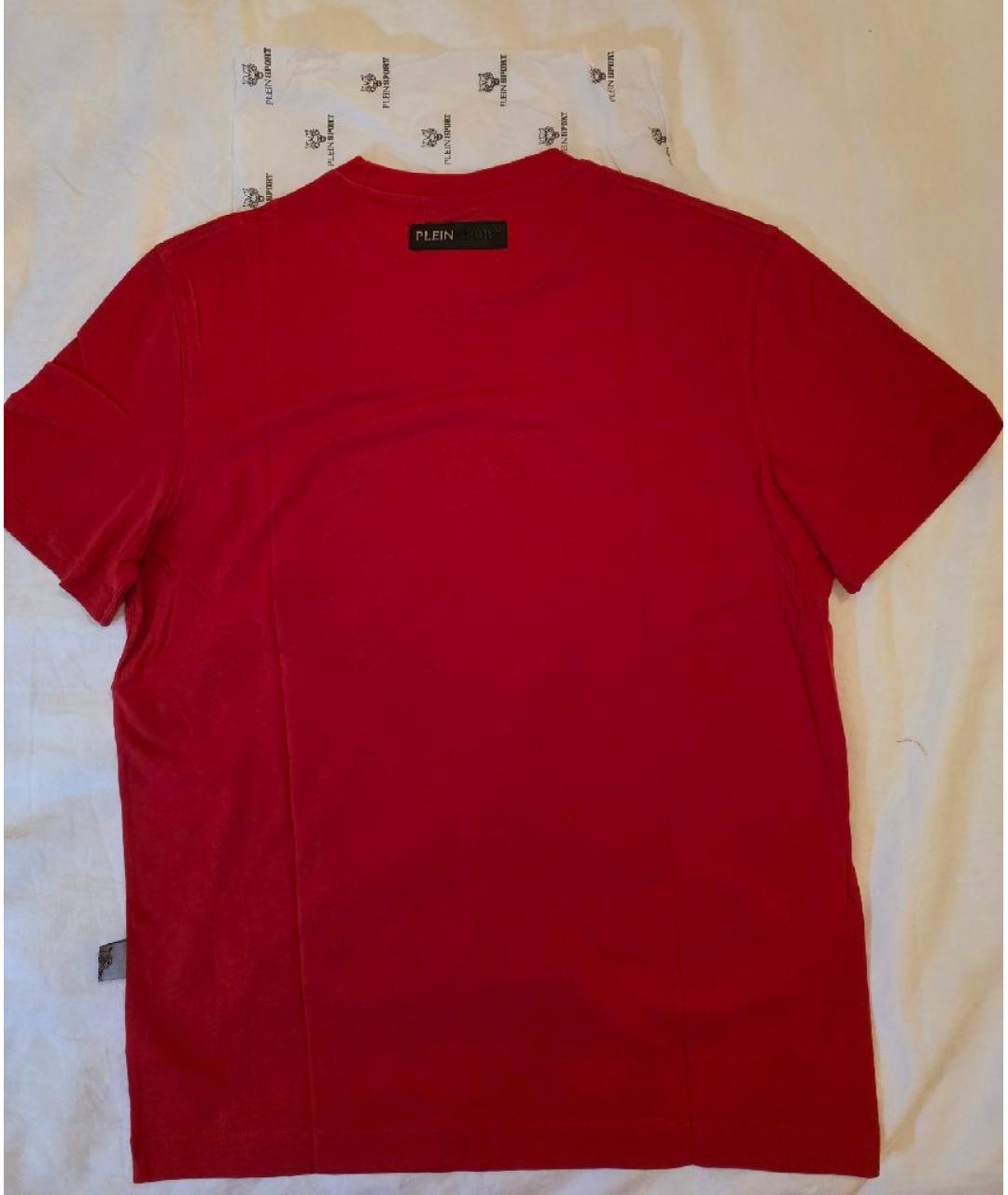 PHILIPP PLEIN Красная хлопковая футболка, фото 6