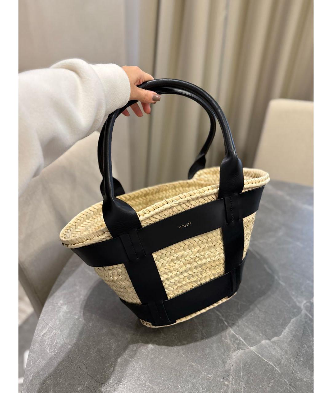 DEMELLIER Бежевая пелетеная пляжная сумка, фото 2