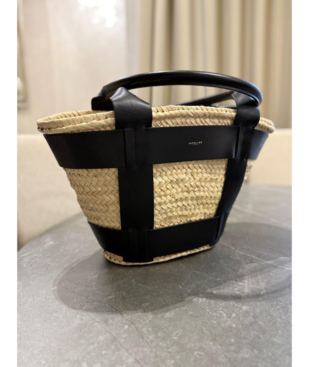 DEMELLIER Бежевая пелетеная пляжная сумка, фото 5