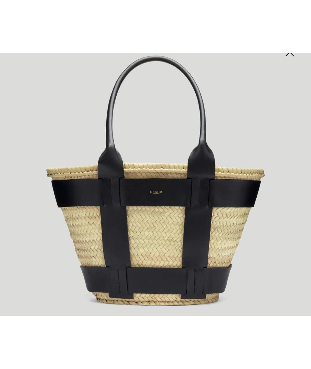 DEMELLIER Бежевая пелетеная пляжная сумка, фото 6