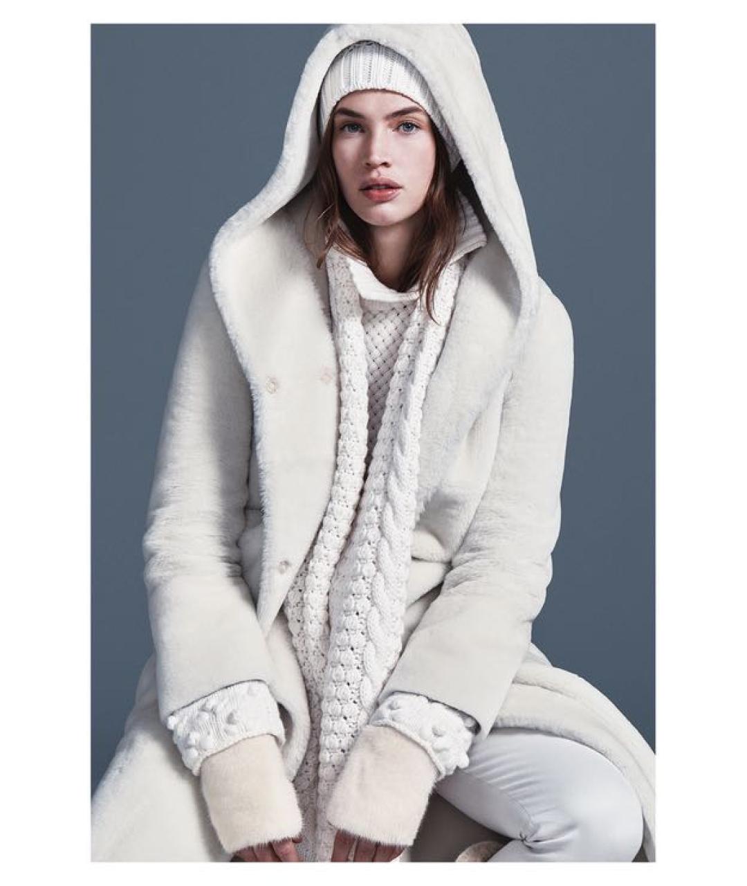 LORO PIANA Белая меховая дубленка, фото 7