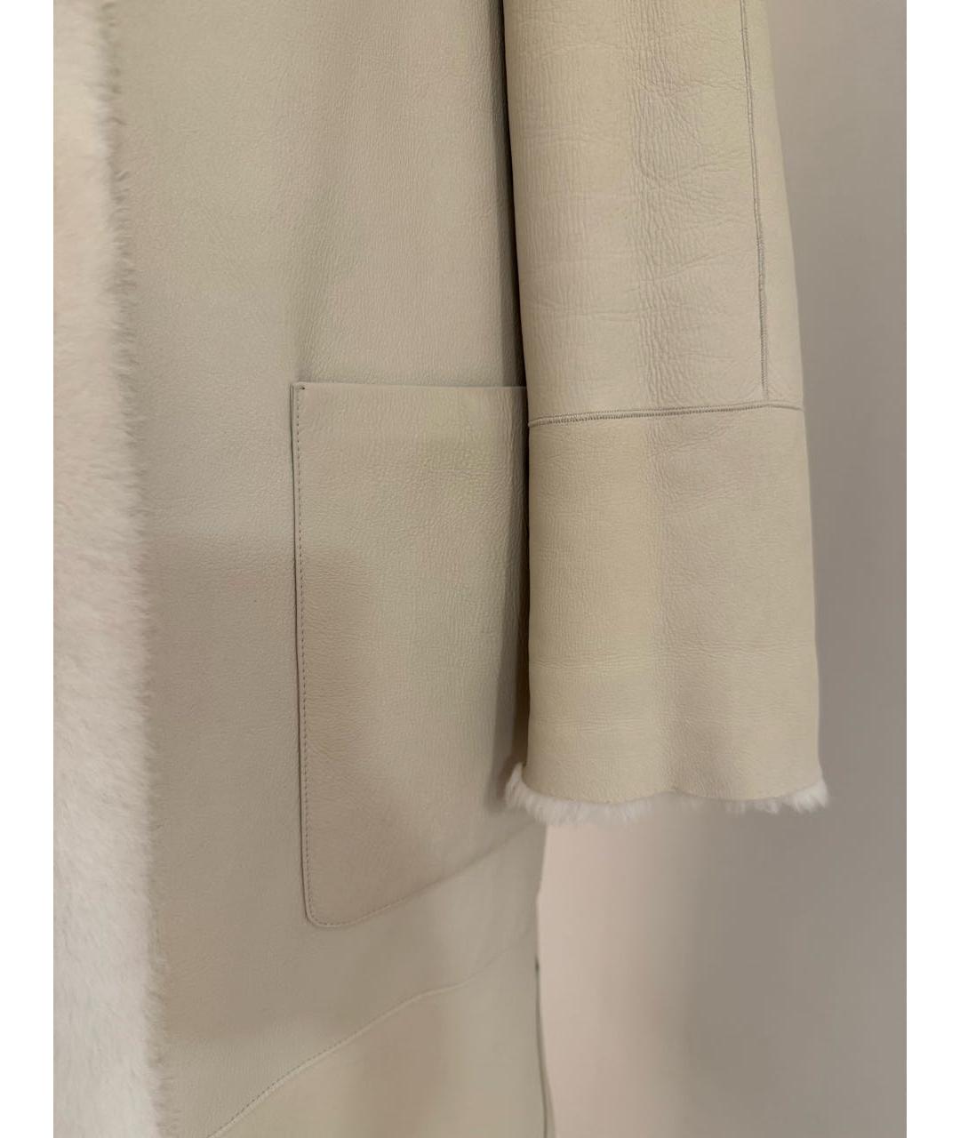LORO PIANA Белая меховая дубленка, фото 4
