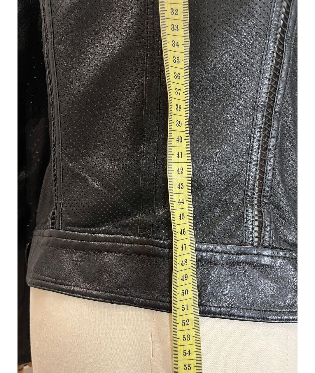 ROBERTO CAVALLI Черная кожаная куртка, фото 6
