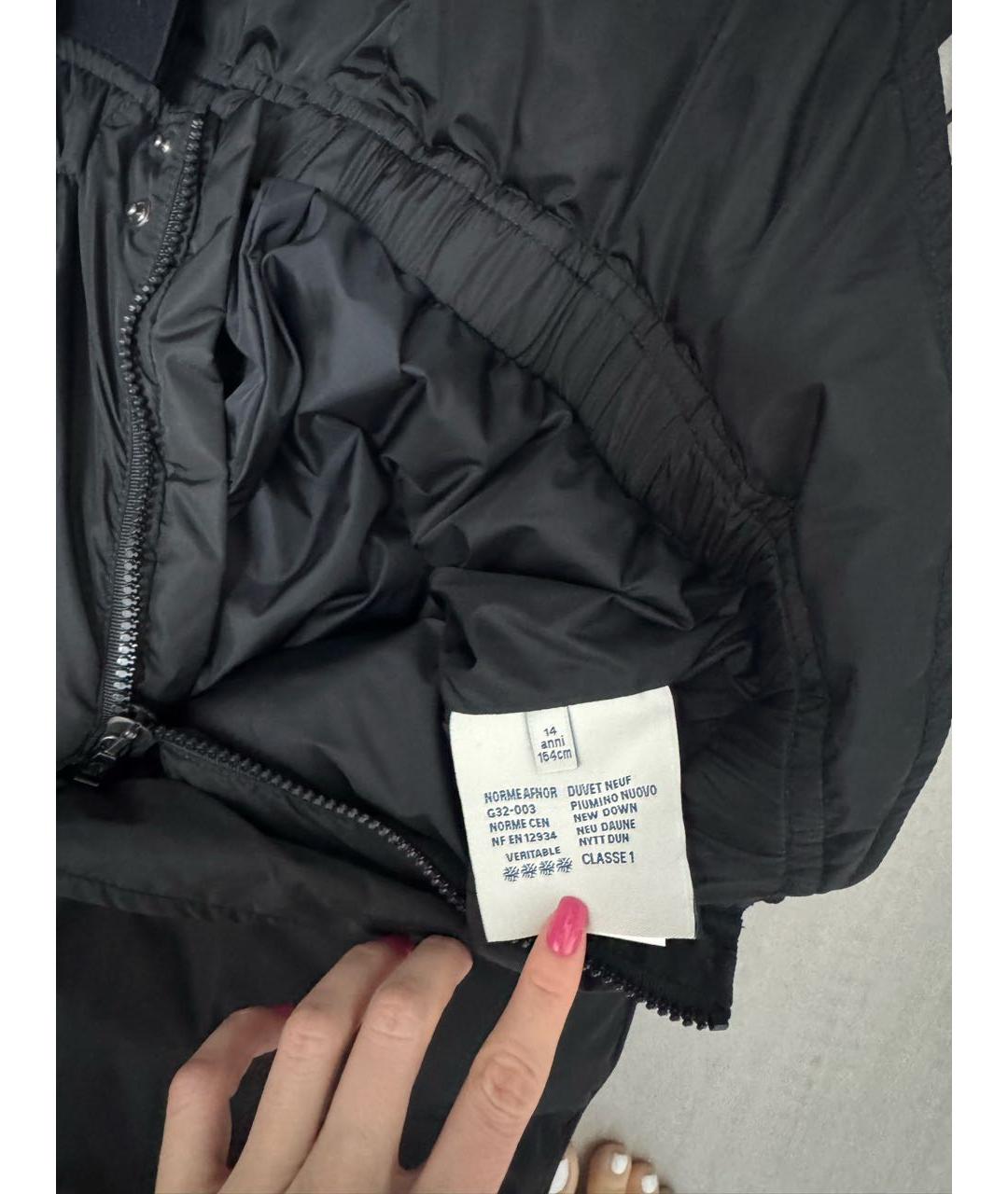 MONCLER Черный полиэстеровый комбинезон, фото 3