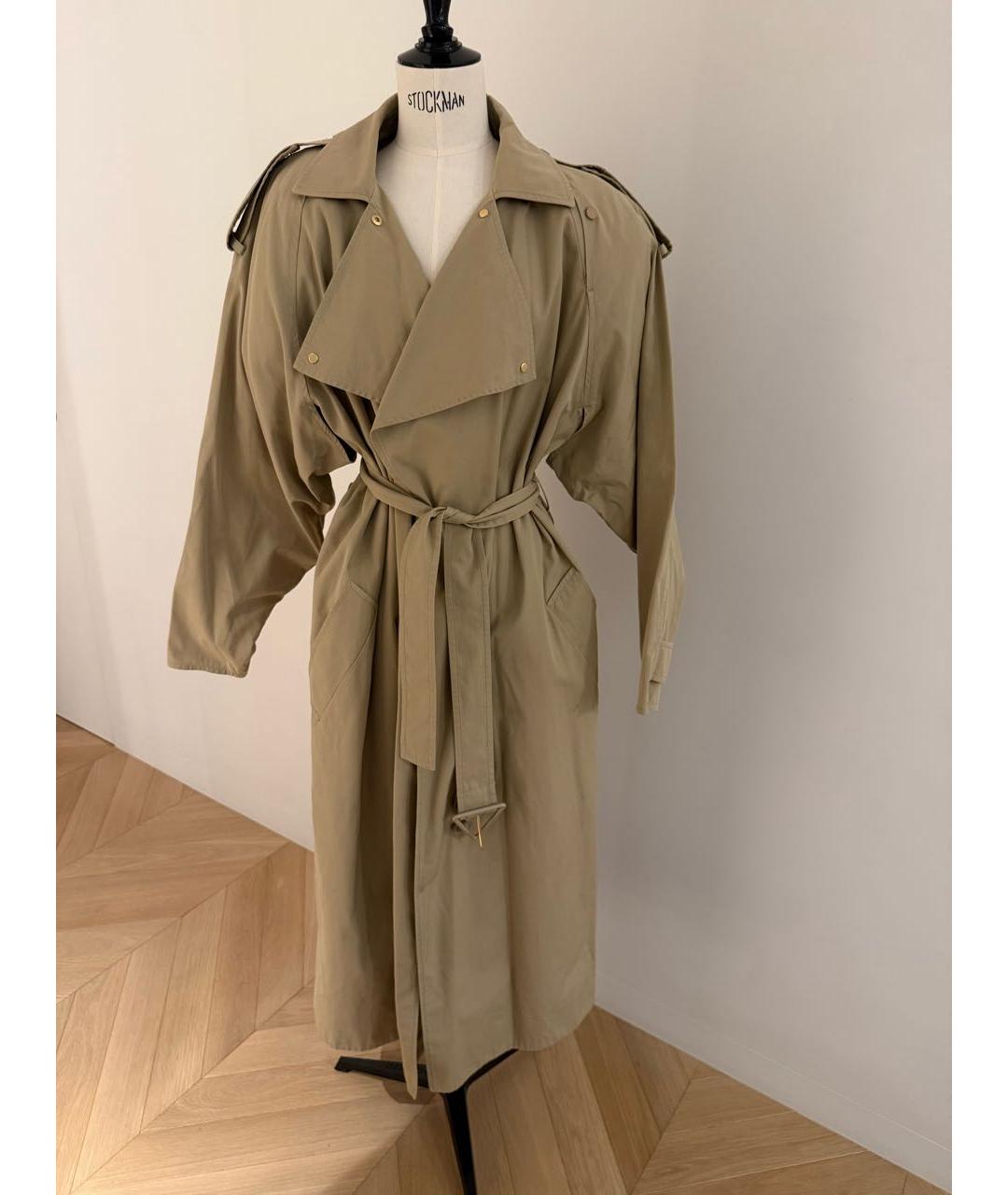 BOTTEGA VENETA Бежевый хлопковый тренч/плащ, фото 2
