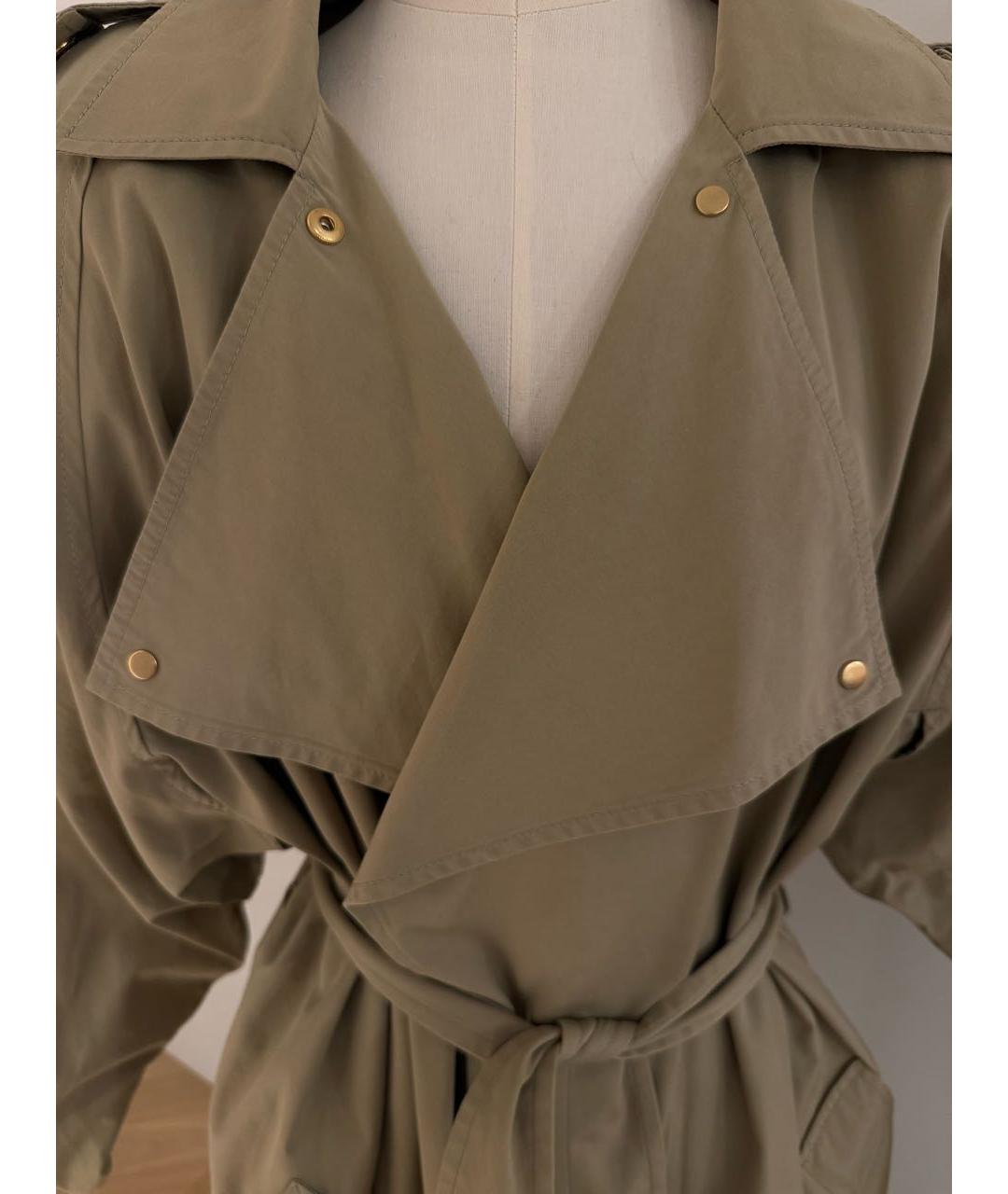 BOTTEGA VENETA Бежевый хлопковый тренч/плащ, фото 4