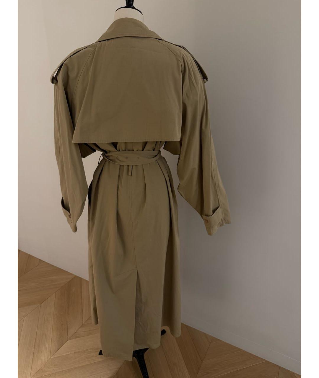 BOTTEGA VENETA Бежевый хлопковый тренч/плащ, фото 3