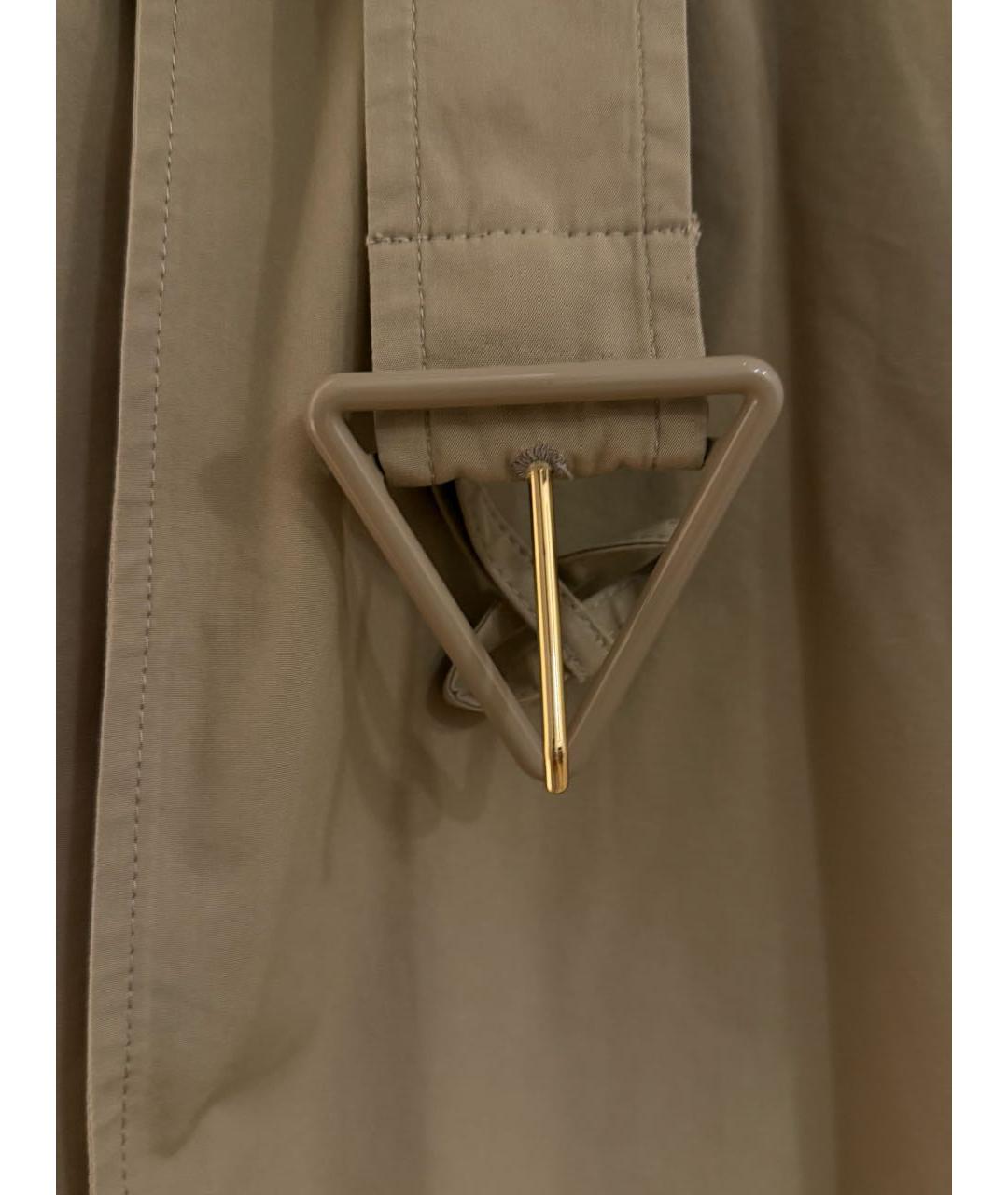 BOTTEGA VENETA Бежевый хлопковый тренч/плащ, фото 6
